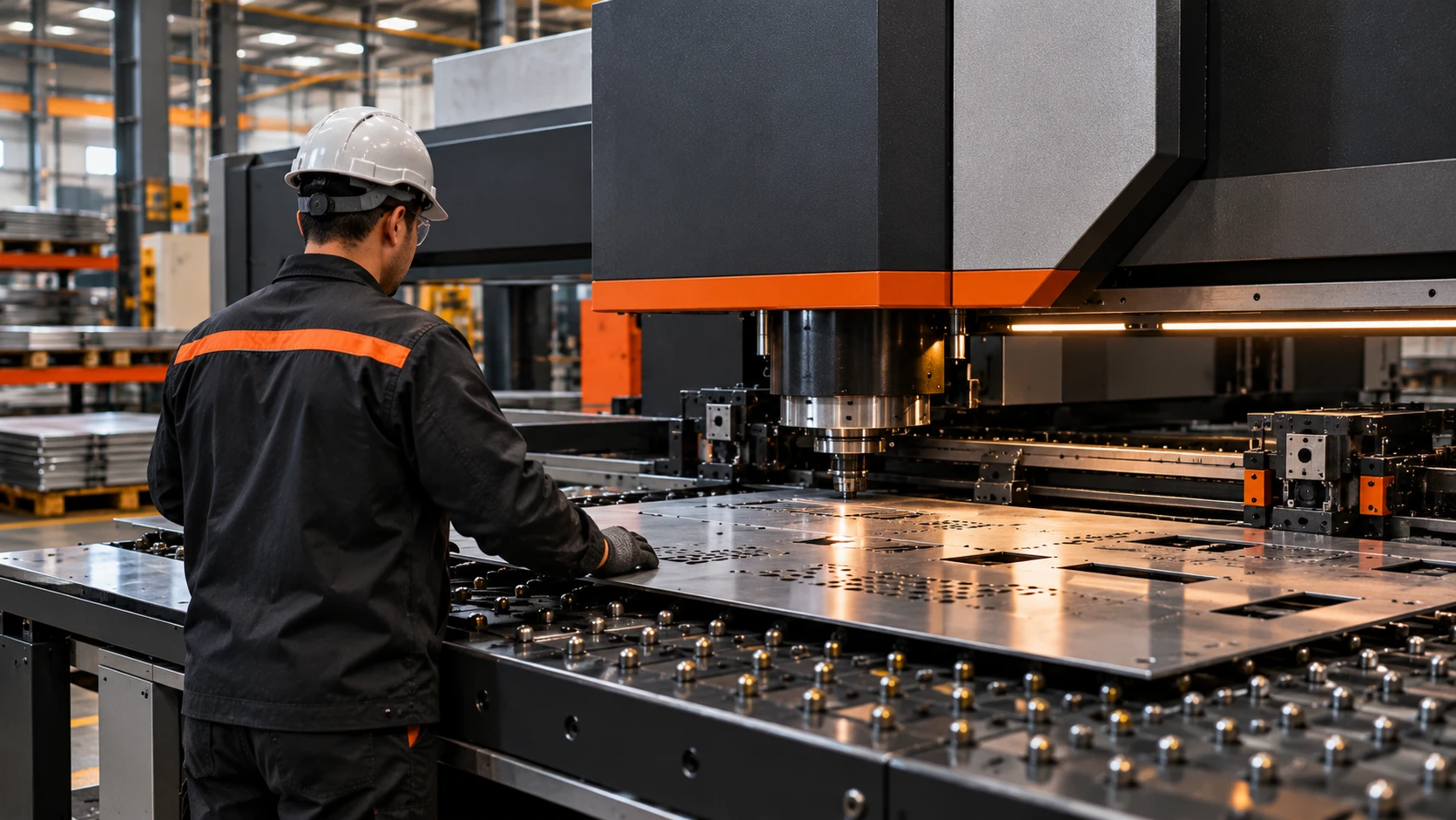Ambiente de fabricación en chapa metálica con equipos CNC